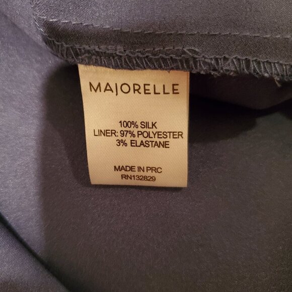Majorelle April Tie Waist Dress Blue M - Picture 3 of 6
